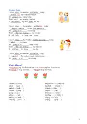 English worksheet: Weather Today