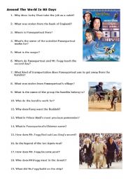 English Worksheet: Around the World in 80 Days