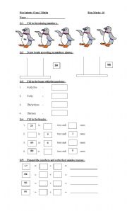 English Worksheet: Maths Numbers