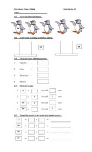 English Worksheet: Maths Numbers