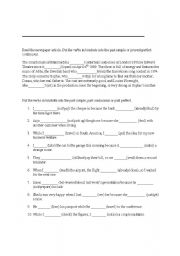 English worksheet: past and present tenses