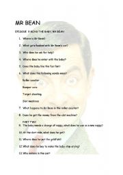 English worksheet: episode 9 Mr Bean Mind the baby