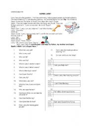 English worksheet: super larry