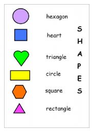 English Worksheet: Shapes match