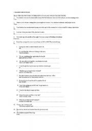 English worksheet: rewriting