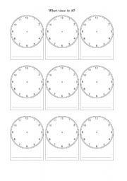 English Worksheet: What time is it ?