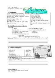 English worksheet: Lets Talk 1 Handout