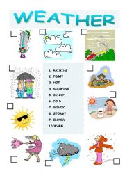 English Worksheet: Weather