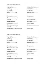 English worksheet: carnival lyrics