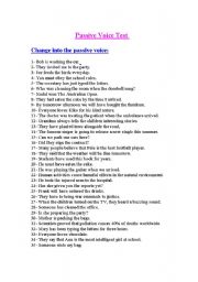 English Worksheet: passive voice & forming questions