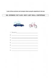 English worksheet: comparative worksheet