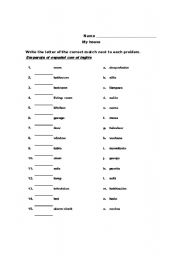 English worksheet: My house