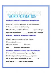 WORD FORMATION [NOUNS,ADVERBS,ADJECTIVES,VERBS]