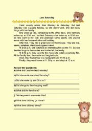 English Worksheet: Simple PAst