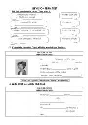 English Worksheet: Personal information