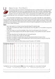 English Worksheet: American Football