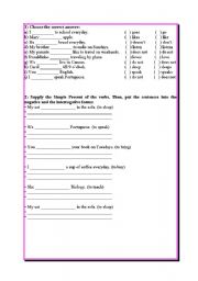 English Worksheet: Exercises about Simple Present