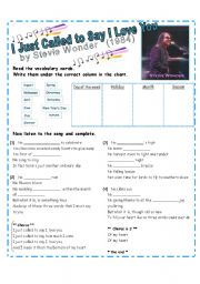 Practice Days, Months, Holidays & Seasons with SONG: I Just Called to Say I Love You by Stevie Wonder [3 pages w/ lyrics]