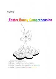 English Worksheet: Easter bunny comprehension