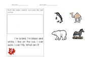 English worksheet: Animals riddles 