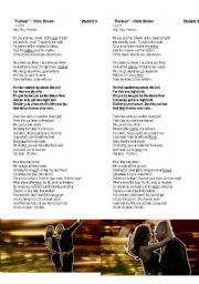 English Worksheet: Song Forever - Chris brown