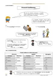 English Worksheet: Present Continuous