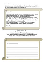 English Worksheet: Guided writing jobs