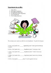 English Worksheet: At the office