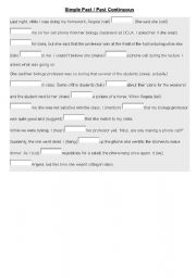 English Worksheet: tenses