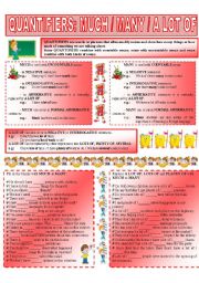 QUANTIFIERS: MUCH / MANY / A LOT OF (2 - 6)