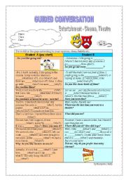 English Worksheet: Guided conversation - Entertainment