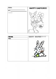 English Worksheet: EASTER CARD