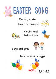 English Worksheet: Easter song