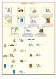 English Worksheet: Numbers,vocabulary