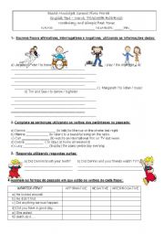 English Worksheet: simple past regular verbs
