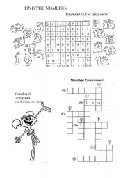 English Worksheet: numbers