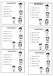 English Worksheet: His/ her names...