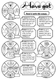 English Worksheet: Have got 