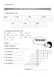 English Worksheet: DAYS