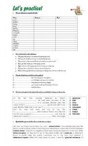 English Worksheet: Crime and Punishment - Second part