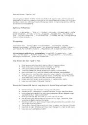 English Worksheet: converstion class