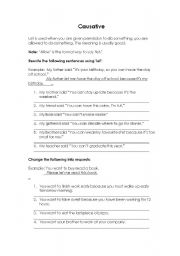 English worksheet: Causative