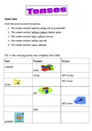 English worksheet: Tenses