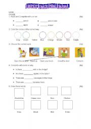 English Worksheet: AN ENGLISH EXAM