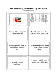 English Worksheet: The Mixed-Up Chameleon by Eric Carle