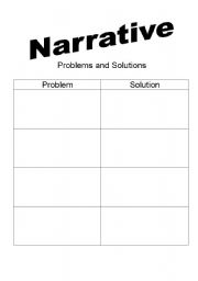 English worksheet: Narrative- Problems and Solutions