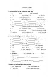 English Worksheet: Conditional sentences