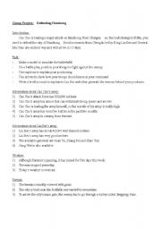 English worksheet: Battle of Yangping