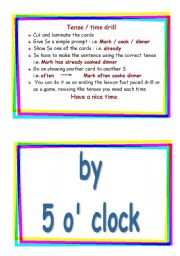 English worksheet: tense time drill