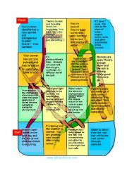 English Worksheet: Photosynthesis : Snakes and Ladders Game